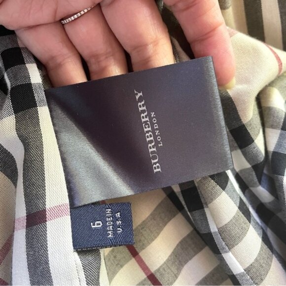 🛑 Burberry Straight Mid-Length Light Trench Coat - 6/Small - Picture 8 of 14